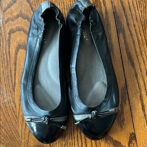 David Tate Black Leather Women's Flats Size 8 1/2 WW